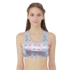 Notepads Pens And Pencils Sports Bra With Border by SychEva