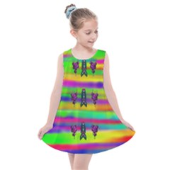 Mermaids And Unicorn Colors For Flower Joy Kids  Summer Dress by pepitasart