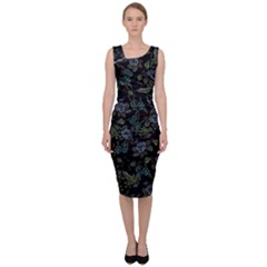 Moody Flora Sleeveless Pencil Dress