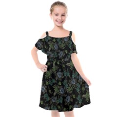 Moody Flora Kids  Cut Out Shoulders Chiffon Dress