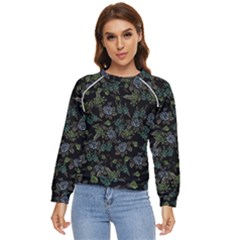 Moody Flora Women s Long Sleeve Raglan Tee