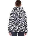 NLACK AND WHITE CAMO Women s Hooded Puffer Jacket View2