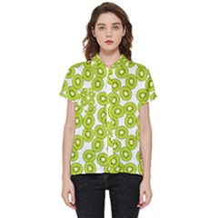 Kiwi Pattern Short Sleeve Pocket Shirt by Valentinaart