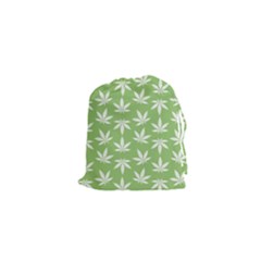 Weed Pattern Drawstring Pouch (xs) by Valentinaart