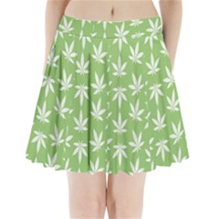 Weed Pattern Pleated Mini Skirt by Valentinaart