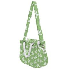 Weed Pattern Rope Handles Shoulder Strap Bag by Valentinaart