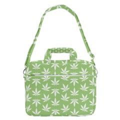 Weed Pattern Macbook Pro Shoulder Laptop Bag  by Valentinaart