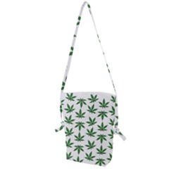 Weed Pattern Folding Shoulder Bag by Valentinaart
