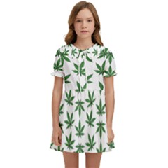 Weed Pattern Kids  Sweet Collar Dress by Valentinaart