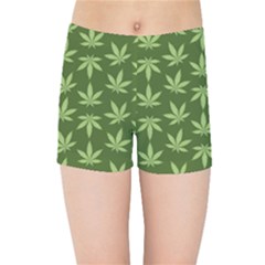 Weed Pattern Kids  Sports Shorts by Valentinaart