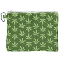 Weed Pattern Canvas Cosmetic Bag (xxl) by Valentinaart