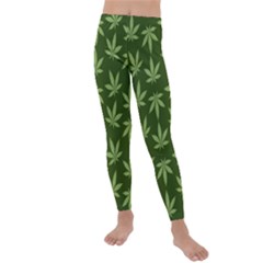 Weed Pattern Kids  Lightweight Velour Leggings by Valentinaart