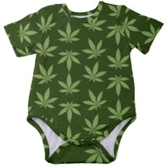 Weed Pattern Baby Short Sleeve Onesie Bodysuit by Valentinaart
