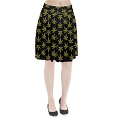 Weed Pattern Pleated Skirt by Valentinaart