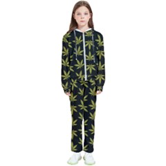 Weed Pattern Kids  Tracksuit by Valentinaart