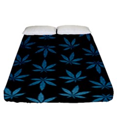 Weed Pattern Fitted Sheet (queen Size)