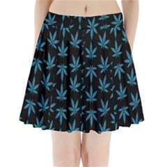 Weed Pattern Pleated Mini Skirt by Valentinaart