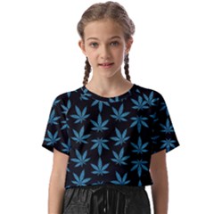 Weed Pattern Kids  Basic Tee by Valentinaart