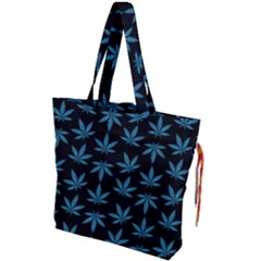 Weed Pattern Drawstring Tote Bag by Valentinaart