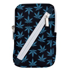 Weed Pattern Belt Pouch Bag (small) by Valentinaart