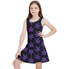 Weed Pattern Kids  Lightweight Sleeveless Dress