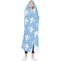 Cupid Pattern Wearable Blanket by Valentinaart