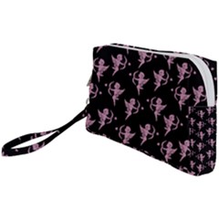 Cupid Pattern Wristlet Pouch Bag (small) by Valentinaart