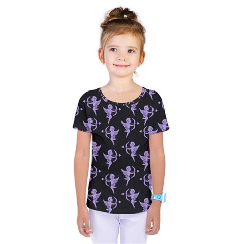 Cupid Pattern Kids  One Piece Tee by Valentinaart