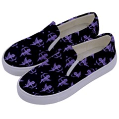 Cupid Pattern Kids  Canvas Slip Ons by Valentinaart