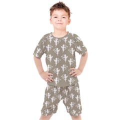 Cupid Pattern Kids  Tee And Shorts Set by Valentinaart