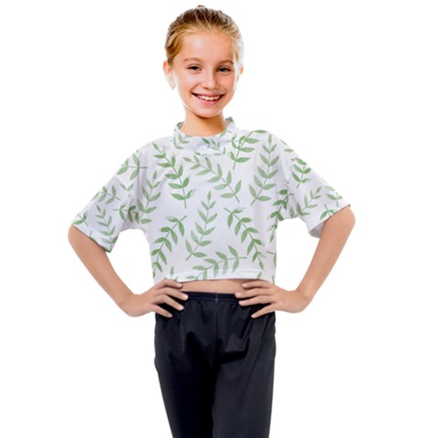 Tropical Pattern Kids Mock Neck Tee by Valentinaart