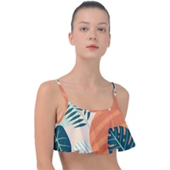 Tropical Pattern Frill Bikini Top by Valentinaart