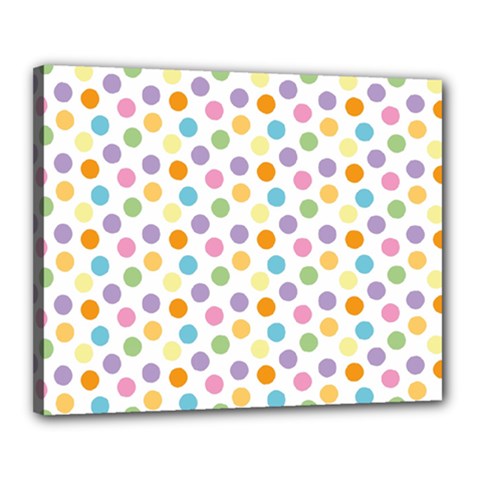 Dot Pattern Canvas 20  X 16  (stretched) by Valentinaart