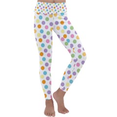 Dot Pattern Kids  Lightweight Velour Classic Yoga Leggings by Valentinaart