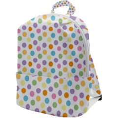 Dot Pattern Zip Up Backpack by Valentinaart