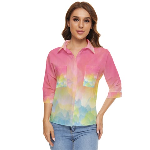 Sunset Women s Quarter Sleeve Pocket Shirt by Valentinaart