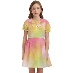 Sunset Kids  Bow Tie Puff Sleeve Dress by Valentinaart