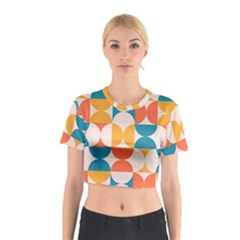 Geometric Pattern Cotton Crop Top by Valentinaart