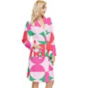 Geometric pattern Long Sleeve Velour Robe View3