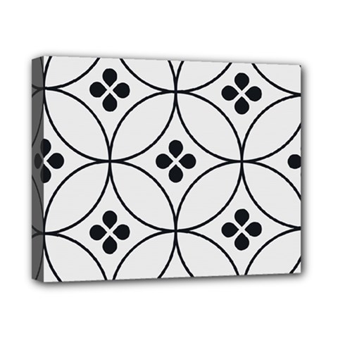 Black And White Pattern Canvas 10  X 8  (stretched) by Valentinaart