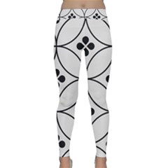 Black And White Pattern Classic Yoga Leggings by Valentinaart