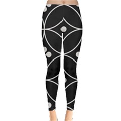 Black And White Pattern Leggings  by Valentinaart