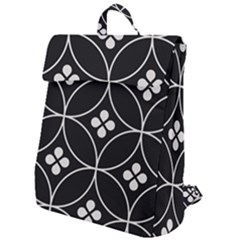 Black And White Pattern Flap Top Backpack by Valentinaart