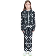 Black And White Pattern Kids  Tracksuit by Valentinaart