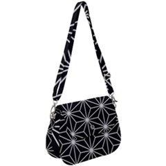 Black And White Pattern Saddle Handbag by Valentinaart