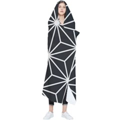 Black And White Pattern Wearable Blanket by Valentinaart