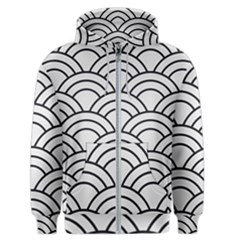 Black And White Pattern Men s Zipper Hoodie by Valentinaart