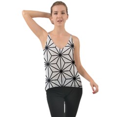 Black And White Pattern Chiffon Cami