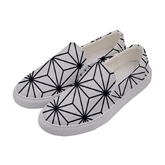 Black And White Pattern Women s Canvas Slip Ons by Valentinaart