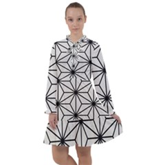 Black And White Pattern All Frills Chiffon Dress